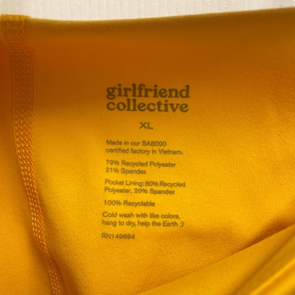 Girlfriend Collective Yellow Athletic Skort - Picture 5 of 9